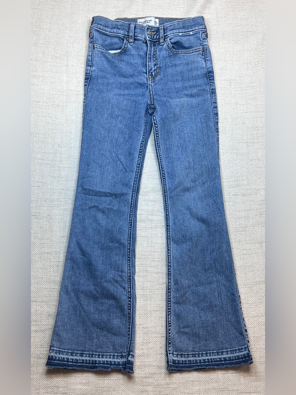Abercrombie Kids Girls Size 10 High Rise Flare Jeans Medium Wash